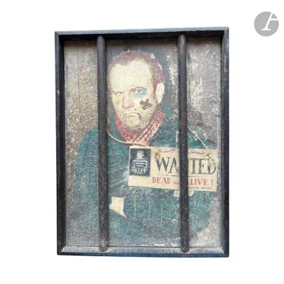 la photo d'une photo représentant un homme derrière les barreaux