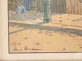 a picture of a drawing of a street corner