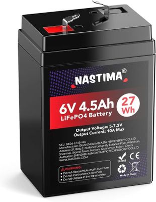 a black battery box with a red and white logo on it