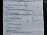 a piece of paper that has a questionnaire on it