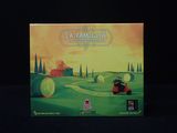 a box with a picture of a farm scene on it