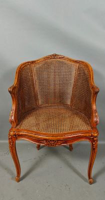 pair of antique cane back chairs with cane back and cane back