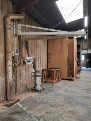a room that has a lot of wood in it