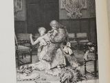 a picture of a book with a picture of a woman and a child