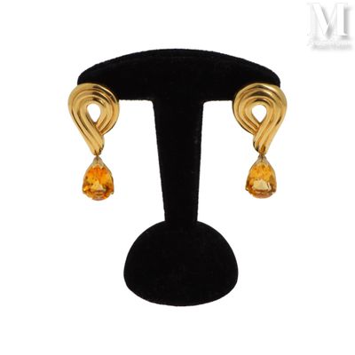 gros plan d'une paire de boucles d'oreilles sur un support