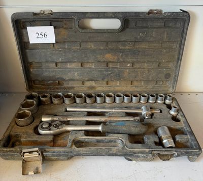 a tool set in a case on the floor