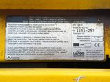 a close up of the back end of a yellow tractor