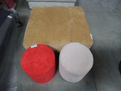 two stools that are sitting next to each other on the floor