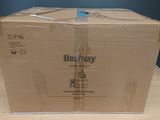 a box that is sitting on a table with a phone in it