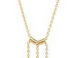 un collier en or avec une pierre rose et une chaîne