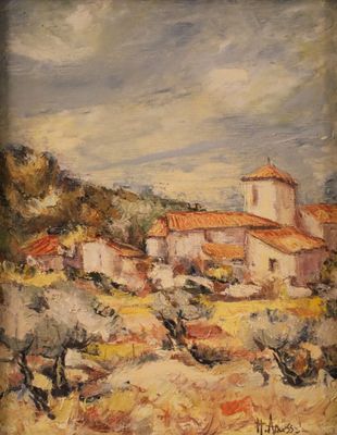 Henri ANCESSY (XX° siècle) "paysage provençal"