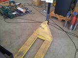 a picture of a pallet with a sign on it