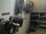 a room with a lot of wires and wires on the wall