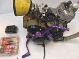 an image of a motorcycle engine with wires and other parts