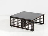 une photo d'une table basse en bois et en métal