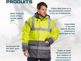 an image of a man wearing a yellow and grey safety jacket