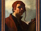 Portrait d'un homme portant une casquette rouge, par [auteur]