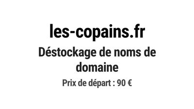 Nom de domaine les-copains.fr. Catégorie: Services à la pers…