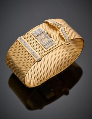 Bracelet Montre Bettetini Manchette Souple en Or Jaune 750°