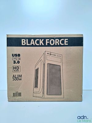 a box that has a black force computer inside of it