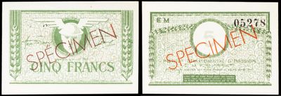 a close up of two different types of paper with a stamp on it