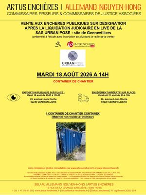 une affiche jaune sur laquelle figure l'image d'une poubelle bleue
