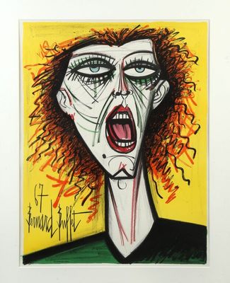 une image représentant un tableau d'une femme la bouche ouverte