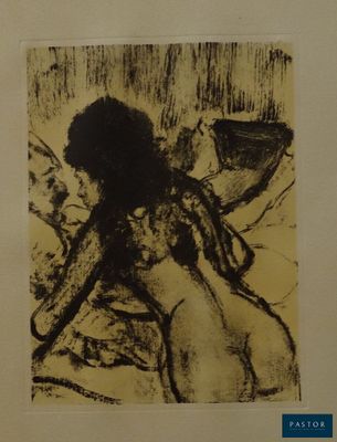 une image représentant un dessin en noir et blanc d'une femme assise sur une chaise