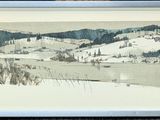 a picture of a picture of a snowy mountain range