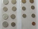 a lot of coins in a plastic bag on a table