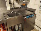 a kitchen with a sink and a dishwasher in it