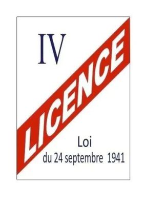 licence du 24 septembre 1941