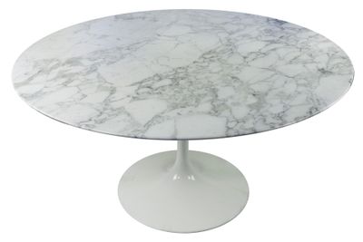 Table « Tulipe » à plateau en marbre, conçue par Eero, années 1960