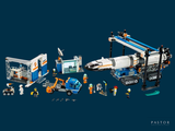 a lego space station with a space shuttle and other legos
