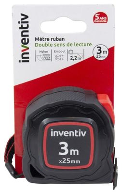 Mètre ruban Invertiv de 3 m