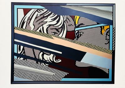 a picture of a picture of a zebra in a room