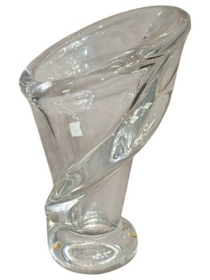 SEVRES France Vase de forme libre en cristal moulé