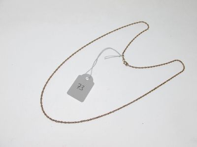 chaîne maille corde or 750°/°°, bossuée L:51cm 5,1g - Photo 1