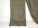 an image of a pair of olive green pants on a white background