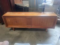 Grande enfilade placage à décor de losanges vers 1950 (264x5…