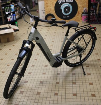 a bicycle that is parked in a store