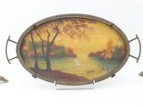 a picture of a picture of a landscape on a plate