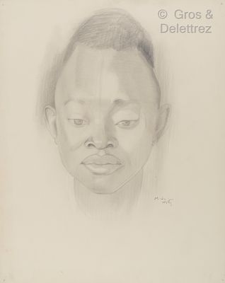 dessin au crayon représentant le visage d'une femme aux yeux fermés