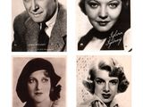 several old black and white photos of a man and a woman