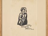 une image représentant un dessin d'une femme tenant un bébé dans ses bras