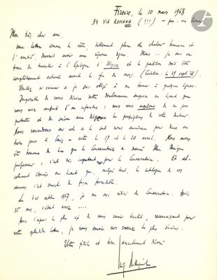 Luigi DALLAPICCOLA (1904-1975). L.A.S., Firenze 10 mars 1968…
