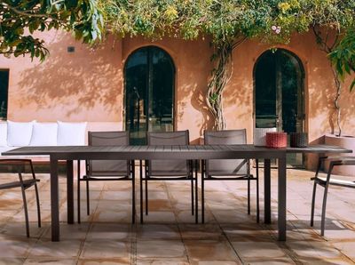 Table de jardin extensible LOUNA- en aluminium marron- dimen…