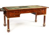 an image of a desk with two drawers and a marble top