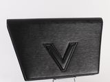 louis vuitton black epi leather business card holder
