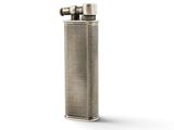 a close up of a lighter on a white surface with a white background